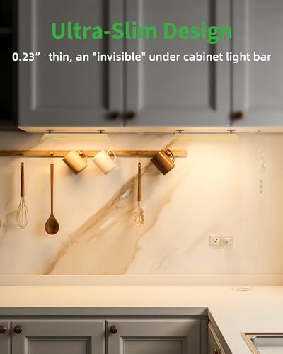 Image of Under Cabinet Lighting Plug-in, Dimmable, 3pcs 12 Inch, 3000K