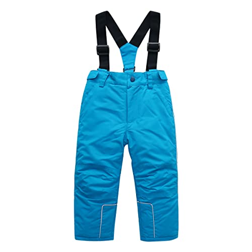 DAWILS Pantalones de Invierno para Niña, Pantalones de Esquí para Niños, Pantalones de Nieve para Niño, Pantalones Calentar Impermeable y de Nieve Unisex Niños, Azul1 13 años Cover