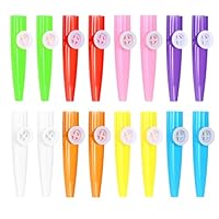 8 Stück Kazoo Kunststoff Kazoo Instrument Kazoo Kazoos Multipack Kunststoff Cazoo Musikinstrumente Farbiges Kazoo für Gitarre, Violine, Klavier, Begleitung