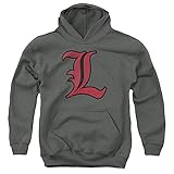 University of Louisville Official Distressed Primary Unisex Youth Pull-Over Hoodie,Charcoal, X-Large
