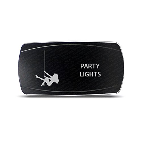 CH4x4 Rocker Switch Party Lights Symbol - Horizontal - Green LED