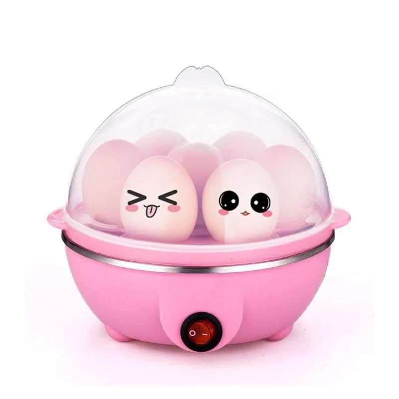 Rhonnium Plastic Multicolor Electric Egg Boiler-Pink-image-48
