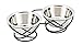 Buddy's Line Spring Style Double Diner Pet Bowl, Black Iron Base, 24 ounces