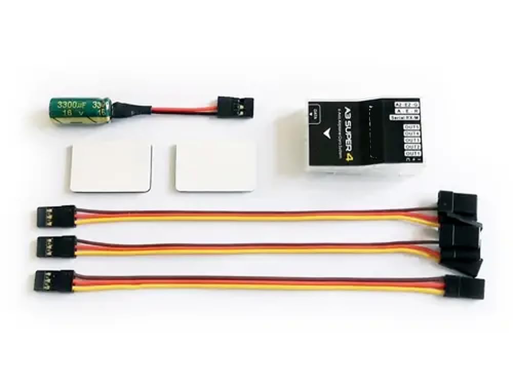 Hobbyeagle A3 Super 4 A3S4 6 Stabilizzatore giroscopio controller di volo per aereo RC con set di schede di programmazione compatibile con sistemi di aeromobili RC standard(HEA3S4-LT)
