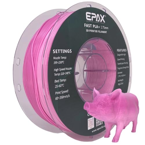 Image of EPAX High Speed PLA+ 3D Printer Filament, Fast PLA 3D Printing Filament, 1.75mm, Dimensional Accuracy + /- 0.03 mm, 1KG Spool (Pink Ombre)