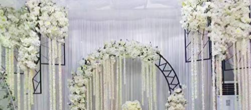 33 Ft Artificial Hydrangea Vines Flowes Fake Wisteria Garland Flower Cattleya Plants For Home Wedding Arch Garden Wall Decor, Pack Of 5 (Cream White) #TOP2