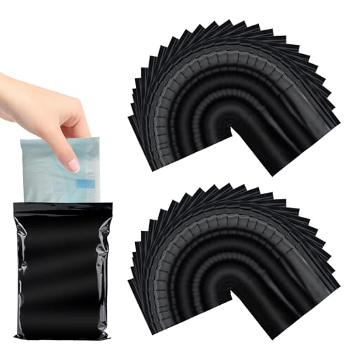 Sanitary Disposal Bags 120 Pcs Period Bag Balck Tampon Disposal Bags Personal Self-Sealing Sanitary Bag for School Pad Ideal for Hiking Protected Womens Privacy