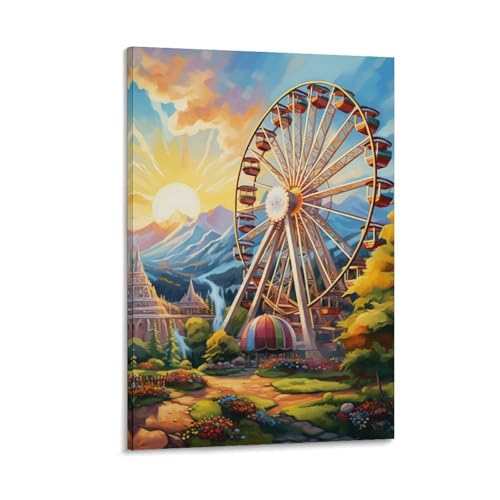 Peinture grand roue salon affiche premium 40x60