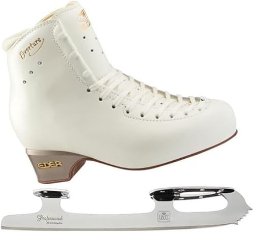 L'Estel Skates - Skates with Edea Overture+MK Professional or Wilson Coronation Ace Blades - Ice Skating (White, 240/36)