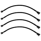 5 Piezas Cable de Alimentación de Ventilador, Trenzado Negro Cable de Extensión del Divisor de Ventilador PWM Cable Separador de Ventilador