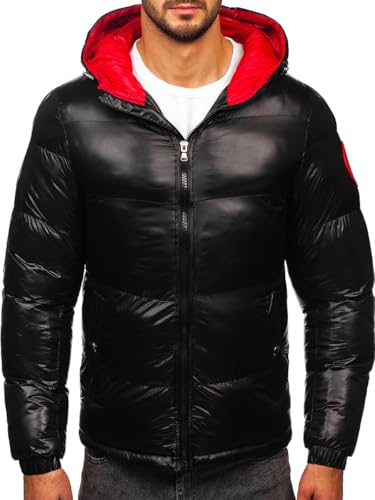 BOLF Herren Winterjacke Puffer Wintermantel Daunenjacken Steppjacke Kapuze...