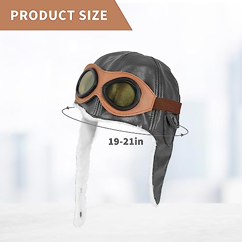 HUIANER Soft Warm Hat Leather Cap with Earmuffs for Baby Kids Photography Props2