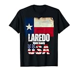 Laredo Texas TX Webb County Souvenir Retro Flag Design T-Shirt
