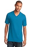 Port & Company Men's 54 oz 100% Cotton V Neck T Shirt