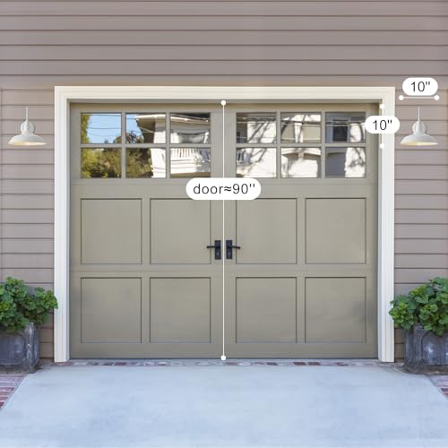 Image of 10 inch Outdoor Barn Lights for Farmhouse, Gooseneck Outdoor Light in Matte White, Farm Exterior Lighting Fixtures with Wall Mount, 2-Pack Outside Wall Sconce for Porch, Garage, Front Door