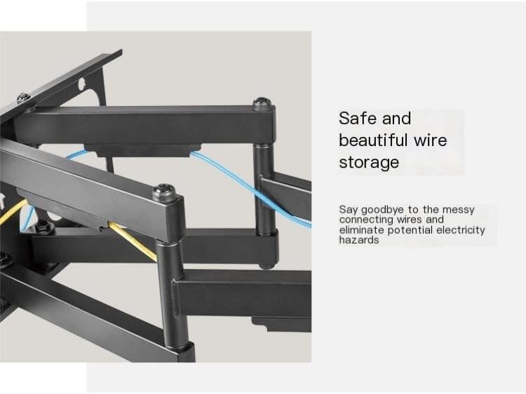 Large TV Wall Mount Bracket, Rotating for 26-90 Inch TVs, Heavy-Duty, Adjustable, Fits 37-80 Inch Screens, Secure and Space-Saving, Easy Installation