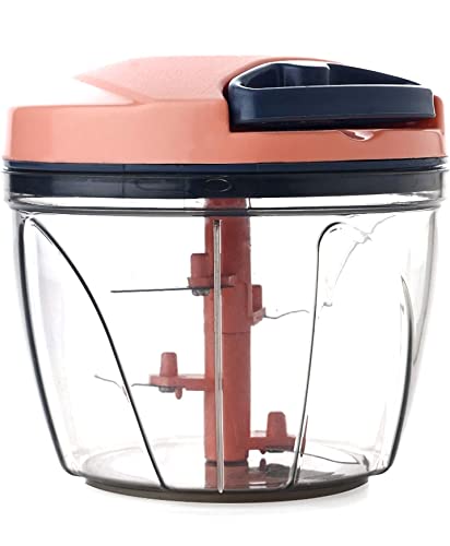 Max Senso Big Quick Crusher String Handy Vegetable Chopper and Whisker 2 in 1 Combo, Orange