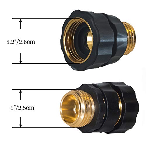 Hourleey Garden Hose Quick Connector, 3/4 Inch Male And Female Garden Hose Fitting Quick Connector, 6 Set #TOP1
