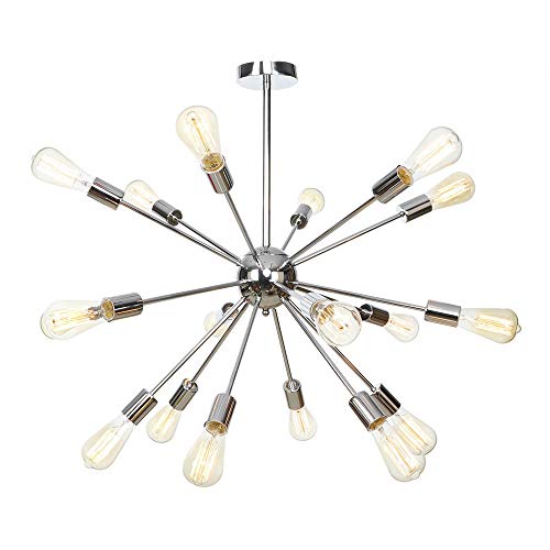 Lustre Spoutnik rétro en métal 18 lumières pour un éclairage chaleureux