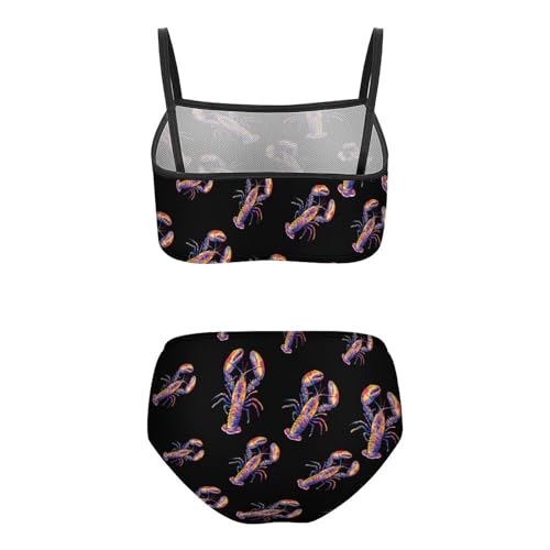 Tie Dye Lobster Girls Swimsuits Two Piece Bikini Sets Beach Sport Swimwear Bathing Suit2