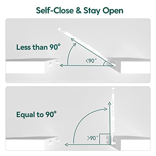 Babelio 26-43" Auto Close Baby/Dog Gate For Stairs, 2-In-1 Easy Swing Doorway And Hallway Pet Gate, With Extra-Wide Walk Thru Door And Threshold-Free Design, White #TOP4