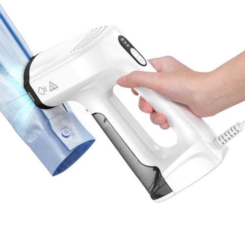 Sweepulire Vacuum Steamer for Clothes 3500Pa Suction Handheld Clothes Steamer 1200W Steam & Dry 2-in-1 Modes LED Display 3X Faster Wrinkle Removal Clothes Steamer 110-120V