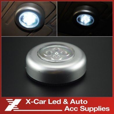 Amazon ユニバーサル 4 Led バッテリ駆動コードレス タッチ ライト屋外触る車の トランク ランプ べた つき の ナイト ランプ ウォール ライト ルームランプ 車 バイク