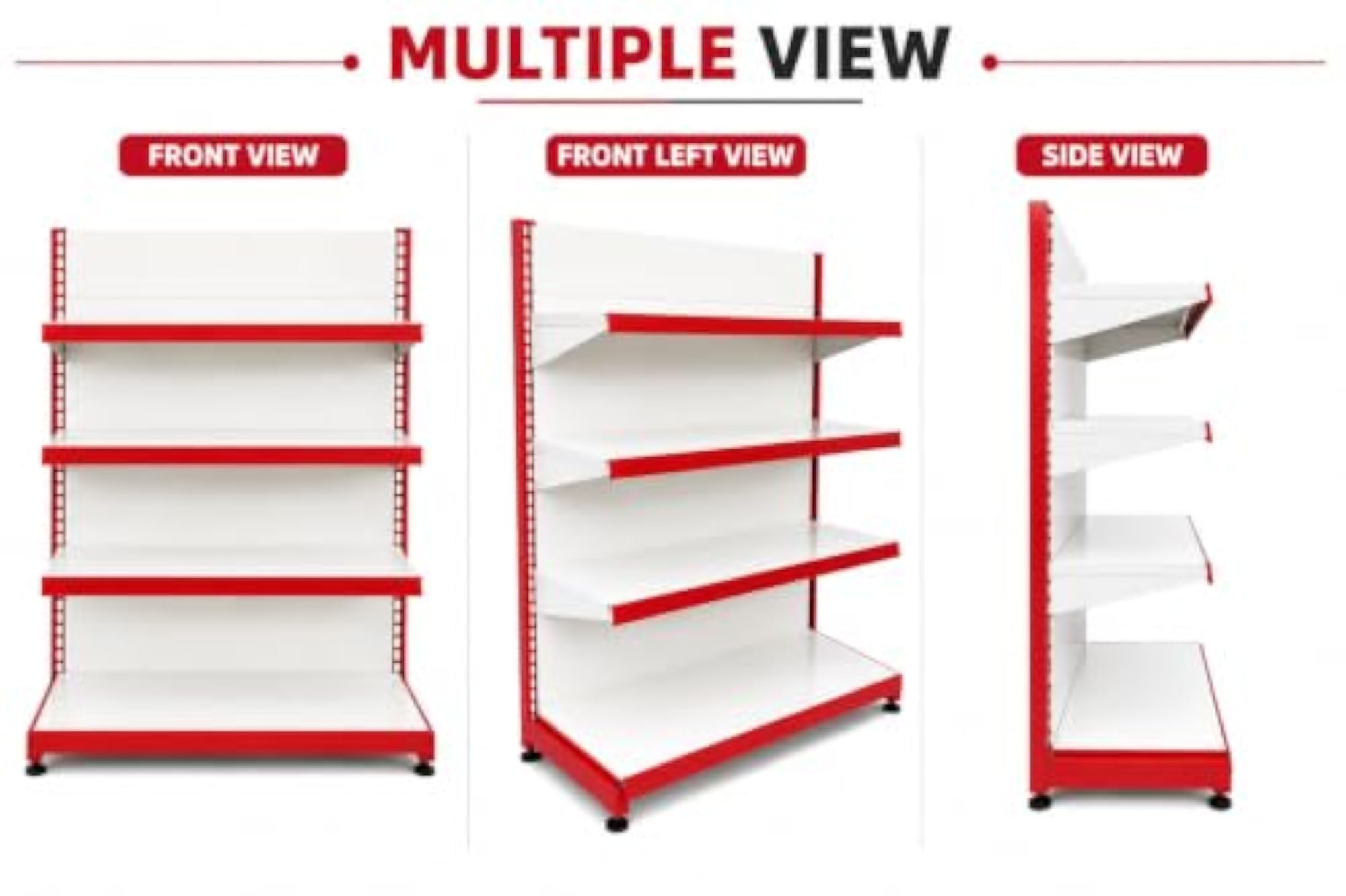 Multipurpose Adjustable Iron Slotted Channel Rack for Kitchen & Shops