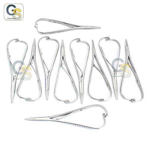 G.S 10 PCS Dental Needle Holder MATHIEUS Hook END 14CM Pliers FORCEP Orthodontics Instruments Best Quality