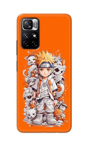 Image of Plastic Printfidaa Printed Hard Back Cover Case For Mi Redmi Note 11T 5G | Mi Redmi Note 11S 5G | Mi Poco M4 Pro 5G Back Cover (Famous Anime Cartoon Character) -112