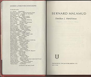 Bernard Malamud (Literature and Life Series)