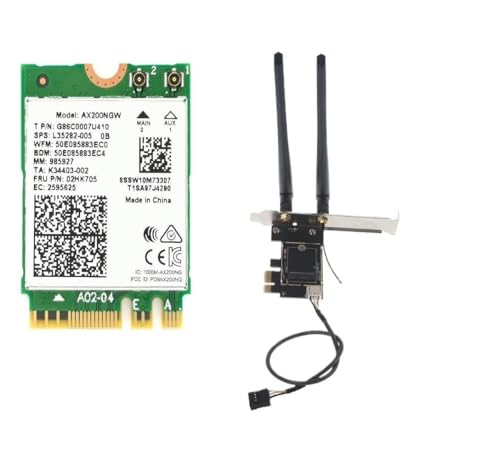 AX200 Desktop Wi-Fi Kit | 2.4 Gbps | Bluetooth 5.2 Support | PCIe x4 | Wi-Fi 6 Wireless-AX No vPro AX200NGW