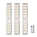 Produktbild Bojim 3er Unterbauleuchte Küche dimmbar, mit Fernbedienung und Timer, warmweiß 3W wiederaufladbar, 3-5m Schaltabstände, 350lm 20 LEDs Schrankbeleuchtung mit Magnetstreifen, Schrankleuchte kabellos