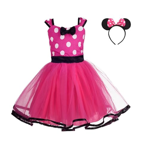 Kid Girls Polka Dots Princess Dress Toddler Ballet Dresses with Headband