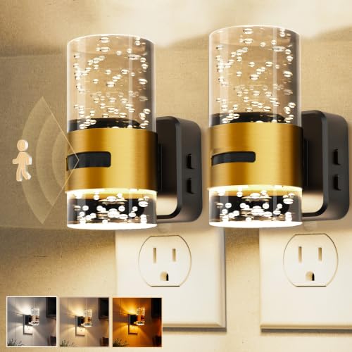 Image of L LOHAS LED Motion Sensor Night Light, 2 Pack Bubble Night Light