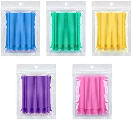 500 Pcs Micro Applicator Brush, Micro Swabs, Disposable Eye Lashes Mascara Wands for Eyelash Extension Tbestmax