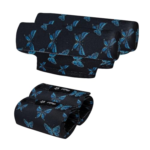 SPRING SEAON Underarm Crutch Pads, Universal Padded Crutches Covers Non Slip Padding Cushion Crutch Accessories(Blue Butterflies) by SPRING SEAON - Used condition - CA$15.37
