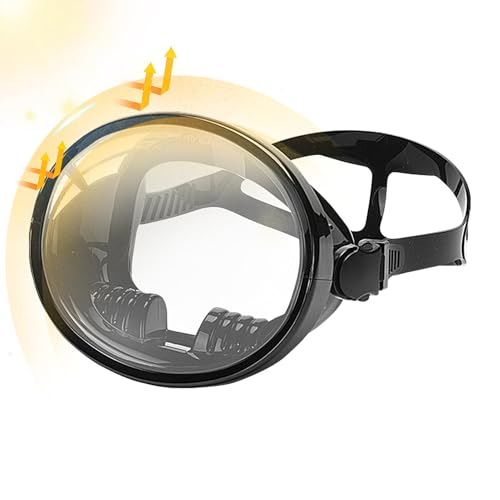 Gafas de Buceo - Gafas de natación panorámica para Adultos | Gafas de Lente de Vidrio Templado con Correa de Silicona para Buceo de Pescadores, Snorkel, natación