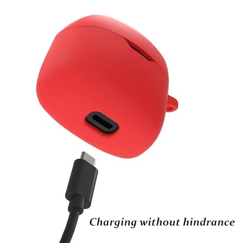GMUJIAO Etui na JBL TUNE FLEX,silikonowa obudowaM,ochronne etui z silikonu,JBL TUNE FLEX etui na słuchawki,360 pełna ochrona ciała-Czarny