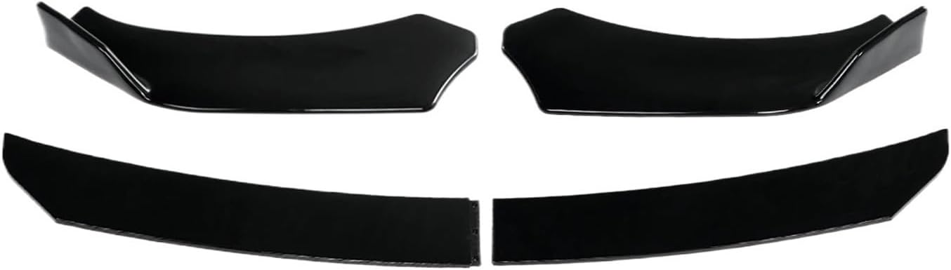 Front bumper, Universal Front Bumper Lip Compatible For Mazda 3 5 6 CX-3 CX-5 MX-3 Side Spoiler Splitter Body Kit Guards + 15CM Strut Rod Car Accessories(Glossy Black)