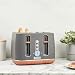 Haden Dorchester Grey Toaster 4 Slice - Variable Browning Levels - Digital Controls & Wide Slots 4 Slice Toaster - Cancel/Defrost/Reheat Settings - With Wood Effect Finish Haden Dorchester Grey Toaster 4 Slice - Variable Browning Levels - Digital Controls & Wide Slots 4 Slice Toaster - Cancel/Defrost/Reheat Settings - With Wood Effect Finish