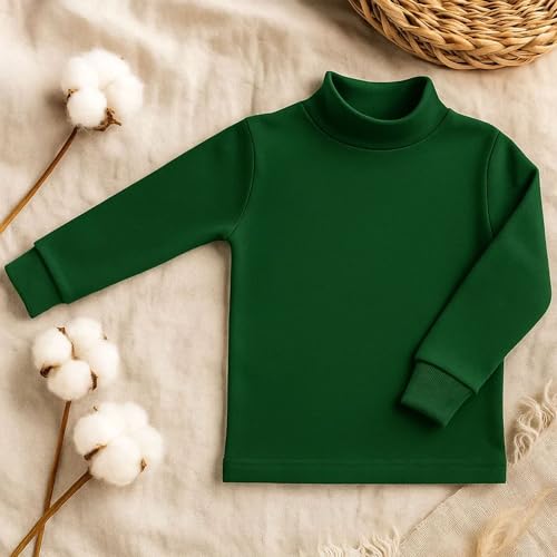 BABIDU - Punt NOU Camiseta Niños Unisex Cuello Medio Alto Semicisne, Camiseta para Niño y Niña Unisex de 2 a 16 Años, Camiseta Manga Larga Algodón y Poliéster