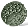 Slow feeder dog bowls silicone pet food bowls with suction cups for small medium breed non slip dog feeding bowls slow down pet eating speed anxiety relief fun added green 2 cup  urban country home decor