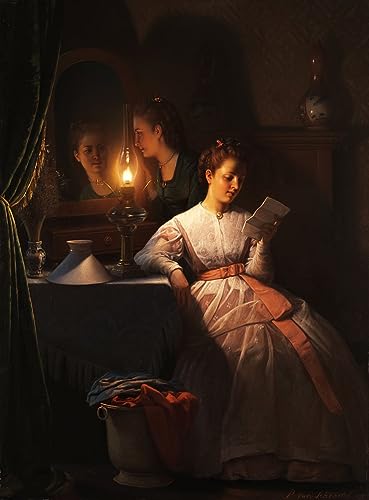 Poster toile La lettre d'amour Petrus Van Schendel 50x70 cm décoration murale salon