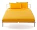 Oberlaken Zucchi Clic Clac Perkal aus reiner Baumwolle Bett Einzelbett cm 160 x 290 100% Made in Italy GIALLO - 1465