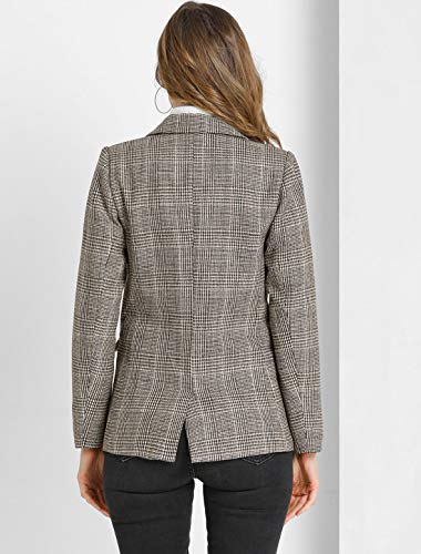 Veste de blazer coupe slim ajustée Allegra K avec revers cranté chic