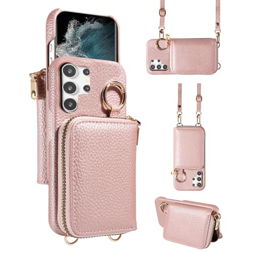 Portefeuille Samsung S22 Ultra 5G coque antichoc avec support et anneau