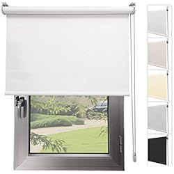 Estores Para Escaparates Estor Opaco TÉRMICO Premium A Medida, Desde 40 a 300 cm de Ancho. Cierra el Paso de luz, conserva tu intimidad. Blanco. Estores Enrollables para Ventanas y Puertas.