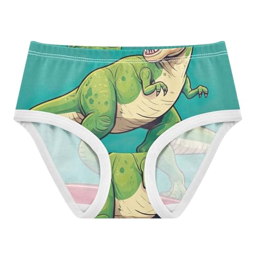 Cotton Girls Underwear Toddler Cool Green Rex Dinosaur Teal Girl Panties Cute Animal Underpants Briefs 2t