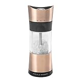COLE & MASON Horsham Copper Salt Grinder - Acrylic Upside Down Mill Includes Precision Mechanism and Premium Sea Salt